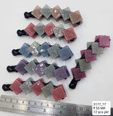 Impression Glitter Design banana clip for girls and womans pack of 12 pc )